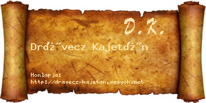 Drávecz Kajetán névjegykártya